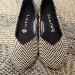 Rothys flannel herringbone flats